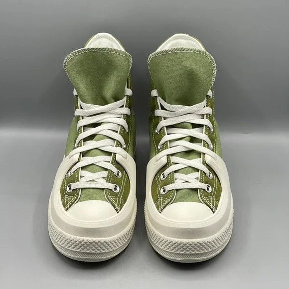 Converse Men's 9.5 Sneakers Green CTAS Construct Hi Army Platform Street A03471C